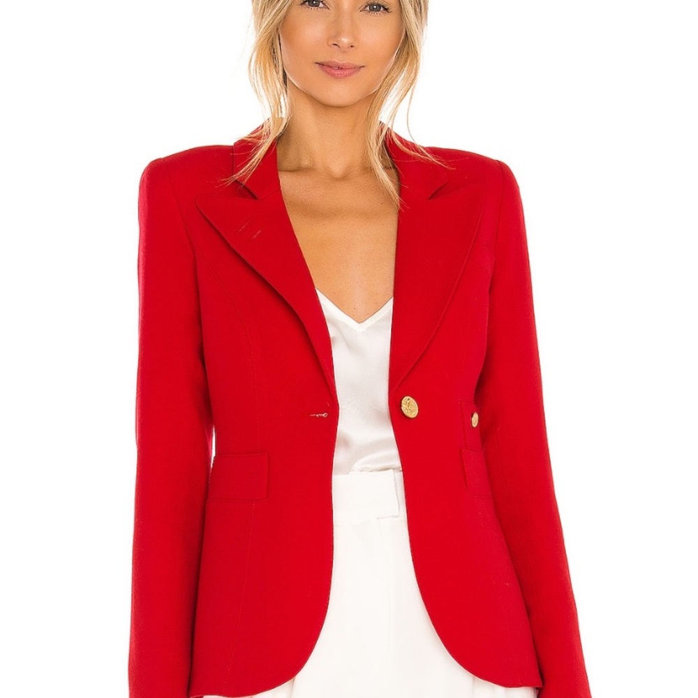 Smythe red duchess blazer size 6